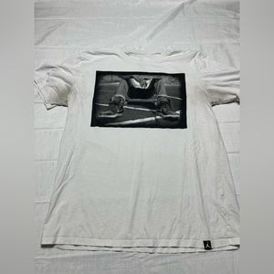 Vintage Air Jordan Mens Shirt Black Short Sleeve Size L Adult Basketball *Flaws*